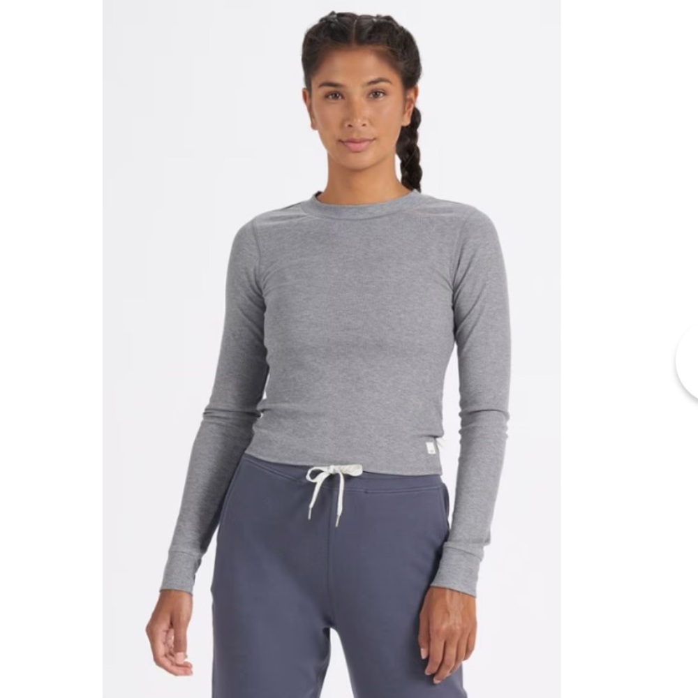 Gray Vuori Crew Neck Long Sleeve Shirt